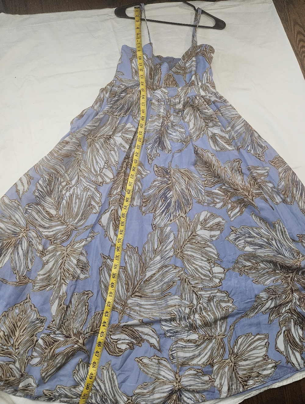 Banana Republic Light Blue Floral Cutout Maxi Sundress Size 14 New - Picture 13 of 16